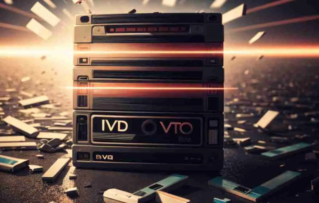vhs tapes falling