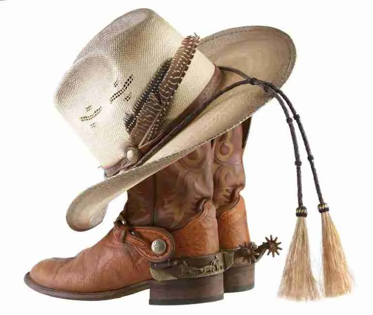 Cowboy Boots And Hat