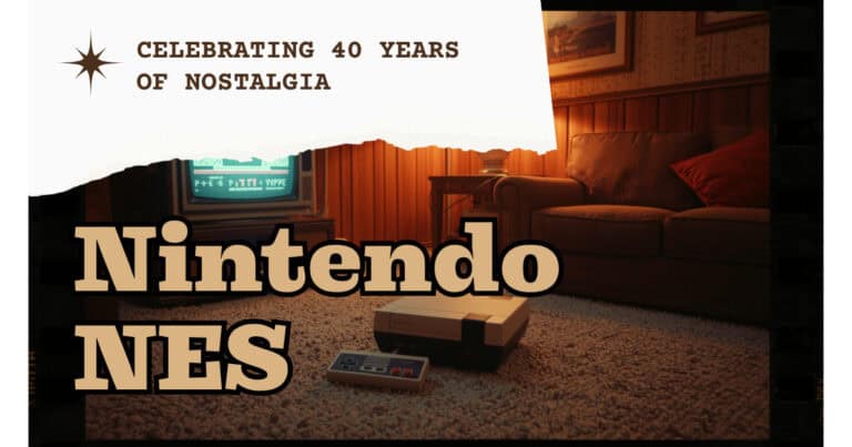 Retro 1980s Nintendo NES gaming setup in a cozy living room