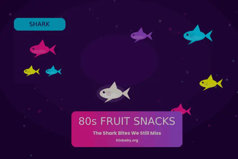 80s fruit snacks including Shark Bites with the rare white Great White shark