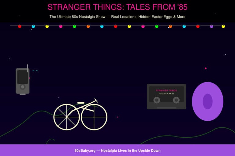 Stranger Things 80s nostalgia - Hawkins kids bikes Christmas lights Upside Down