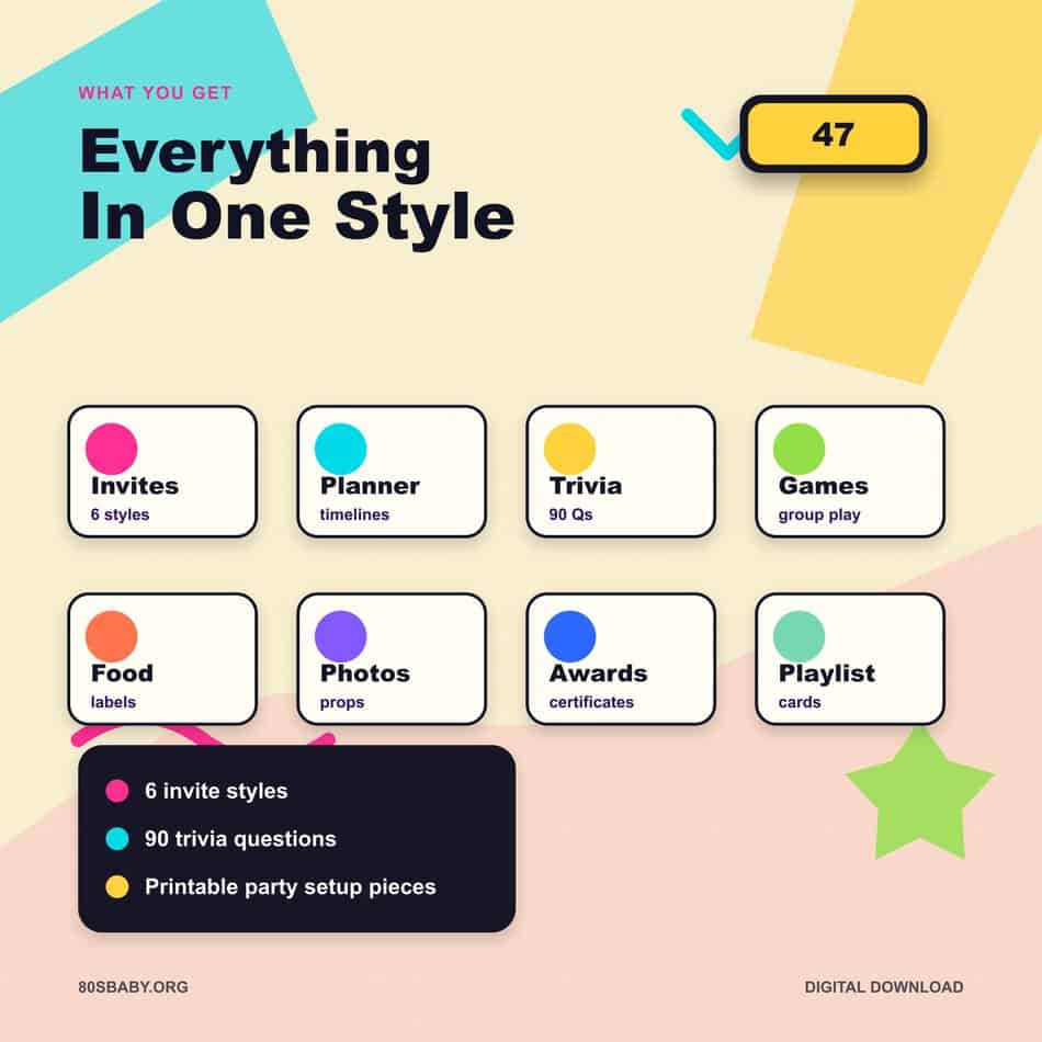 What is included for the Complete 80s Party Bundle