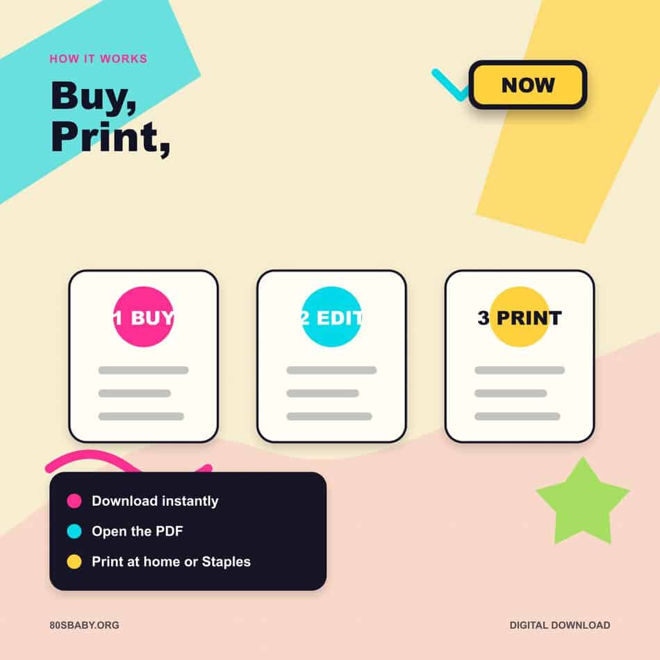 How download works for the Complete 80s Party Bundle