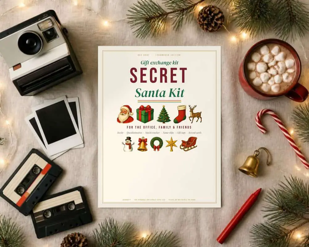 Secret Santa Kit printable