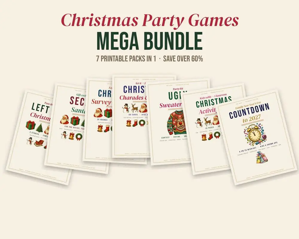 Christmas Party Games MEGA Bundle printable